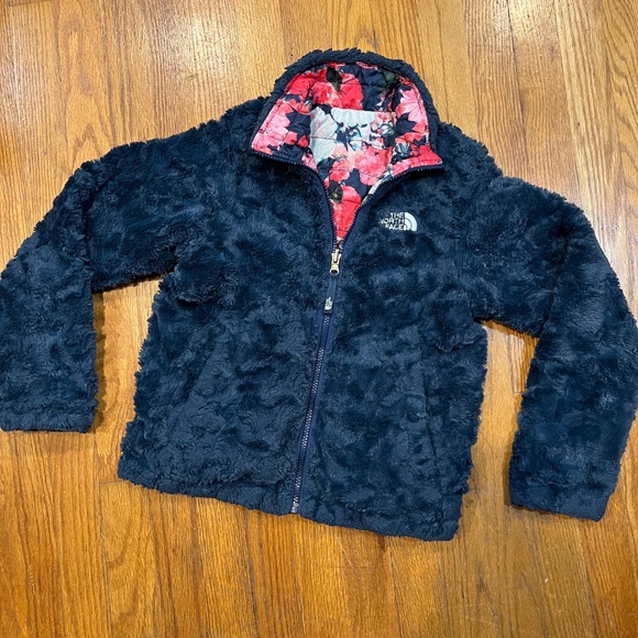 The North Face Girls' Reversible Mossbud Swirl Jacket Teal Size 7/8 - Picture 3 of 9
